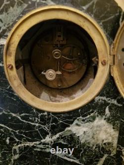 Antique Marble Clock in Empire Style, Late 19th Century