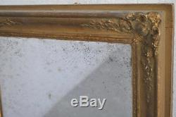 Antique Mirror In Wood And Bronzed Stucco Of Late Nineteenth Time