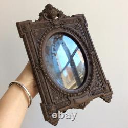 Antique Photo Frame in Brown Ebonite Gutta-Percha 19th Century