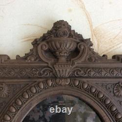 Antique Photo Frame in Brown Ebonite Gutta-Percha 19th Century