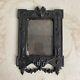 Antique Photo Frame In Ebonite Gutta-percha 19th Century