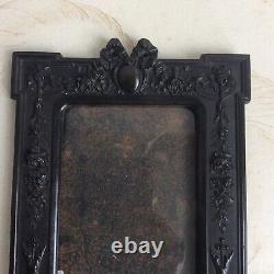 Antique Photo Frame in Ebonite Gutta-Percha 19th Century