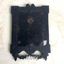 Antique Photo Frame in Ebonite Gutta-Percha 19th Century