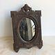 Antique Photo Frame In Ebonite Gutta-percha Brown 19th Century