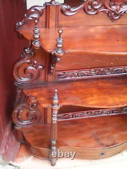 Antique Shelf In 19th Century Mahogany, Napoleon Iii. With Tiroir