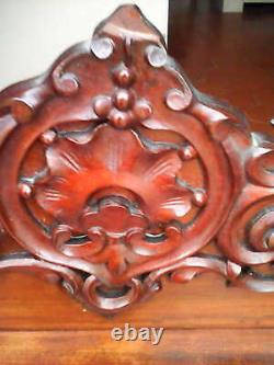 Antique Shelf In 19th Century Mahogany, Napoleon Iii. With Tiroir