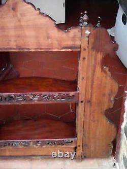 Antique Shelf In 19th Century Mahogany, Napoleon Iii. With Tiroir