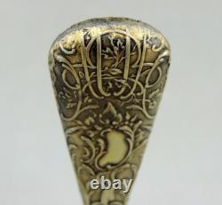 Antique Silver Gilt Seal Stamp with Boar Head Mark, 19th Century