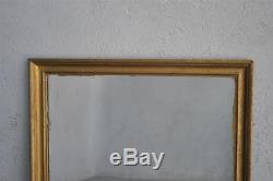 Antique Wood Mirror And Bronzed Stucco Vintage Late Nineteenth