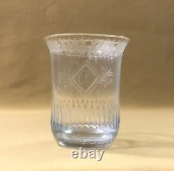 Antique crystal tulip-shaped glass / goblet, Empire Restoration period, 19th century