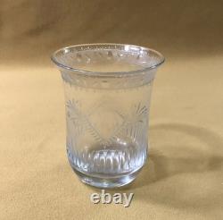 Antique crystal tulip-shaped glass / goblet, Empire Restoration period, 19th century