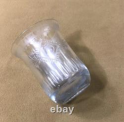 Antique crystal tulip-shaped glass / goblet, Empire Restoration period, 19th century