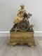 Antique Gilt Bronze Clock, 19th Century, Key-wound Movement