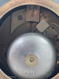 Antique gilt bronze clock, 19th century, key-wound movement