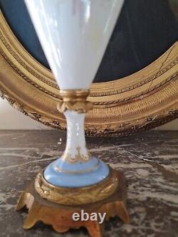 Antique porcelain vase, bronze mount from the late 19th century Napoleon III era.