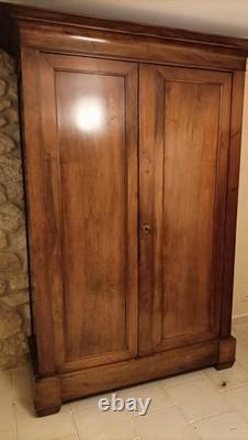 Antique wooden wardrobe from the Louis Philippe era