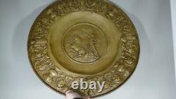 Apollo On His Char, Very Large Decorative Dishes In Brass, Era Xixth