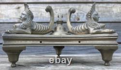 Armand Estampille Base Stand Gilded Bronze Empire Period 19th Century Napoleon Sphinx