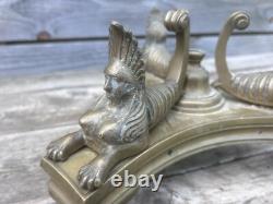 Armand Estampille Base Stand Gilded Bronze Empire Period 19th Century Napoleon Sphinx