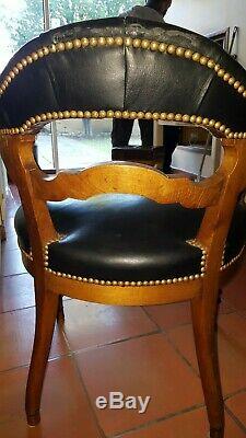 Armchair Curved Office Restoration Xixth Restored Perfect Condition