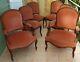 Armchairs / Chairs In Walnut. Trim Cloth Velvet. Epoque Nineteenth Century