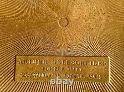 Arthur Goldscheider Paris Pillier Box In Golden Bronze & Enamel Epoque XIX Ème
