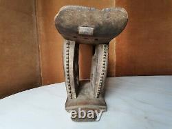 Ashanti African Stool, Light Wood, Epoque Late Xixth/early Xxth