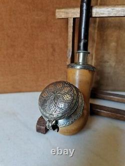 Austro-hungarian Pipe, Sea And Silver Ecume, Age 19th