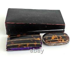 BALLET PROGRAM + TORTOISESHELL AND 14K GOLD PURSE Napoleon III Era 19th Century