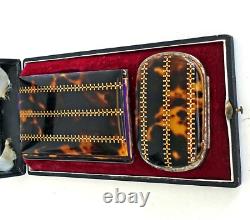 BALLET PROGRAM + TORTOISESHELL AND 14K GOLD PURSE Napoleon III Era 19th Century