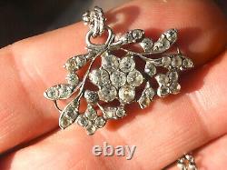 BEAUTIFUL ANTIQUE PENDANT MIDDLE 19TH CENTURY WITH JASERON CHAIN 56cm / IN SILVER