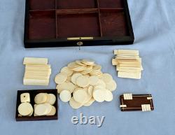 BLACKENED WOOD GAME BOX with Gilded Brass Napoleon III Era 19th Century