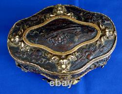 BOX Jewelry Box Patinated and Gilded Brass Napoléon III Era 19th Century
