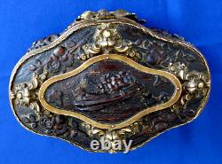 BOX Jewelry Box Patinated and Gilded Brass Napoléon III Era 19th Century