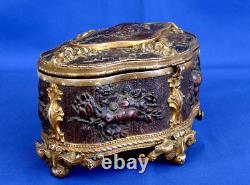 BOX Jewelry Box Patinated and Gilded Brass Napoléon III Era 19th Century