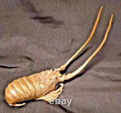 BRONZE LANGOUST SCULPTURE JAPAN MEIJI PERIOD 19th CENTURY VERY GOOD CONDITION