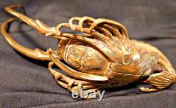 BRONZE LANGOUSTE SCULPTURE JAPAN MEIJI PERIOD 19th CENTURY VERY GOOD CONDITION