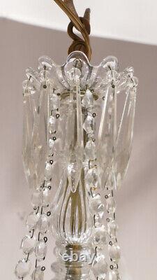 Baccarat, Lustre Aux Victoires Winged In Bronze And Crystal, Late 19th Century