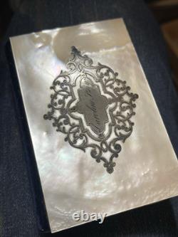 Ballot Book in Mother of Pearl and Silver from the Charles X Period 19th Century See Verso Superb