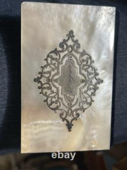 Ballot Book in Mother of Pearl and Silver from the Charles X Period 19th Century See Verso Superb