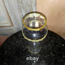 Baluster crystal vase with bronze ornament, Empire period, Louis XVI style, 19th century