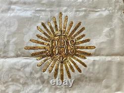 Banner Procession Embroidery Fabric Liturgy Church Ihs Religion Age XIX