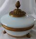 Beautiful 19th Century White Opaline Box, Candy Dish, And Sugar Bowl