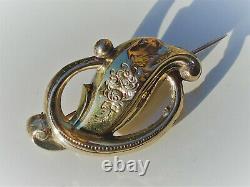 Beautiful Ancienne Broche D'epoque Milieu 19th Napoleon III In Or 18k 750/1000°