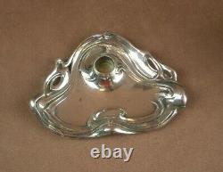 Beautiful Antique Solid Silver Inkwell Art Nouveau Period 1900