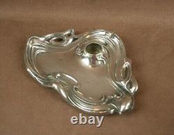 Beautiful Antique Solid Silver Inkwell Art Nouveau Period 1900