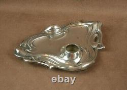 Beautiful Antique Solid Silver Inkwell Art Nouveau Period 1900