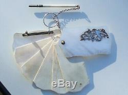Beautiful Bag Of Bag Old Time XIX Century In Silver / Nacre