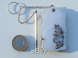 Beautiful Bag Of Bag Old Time XIX Century In Silver / Nacre