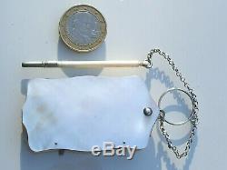 Beautiful Bag Of Bag Old Time XIX Century In Silver / Nacre